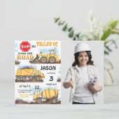 黄色と黒の建築招待状（写真あり） 招待状 (スタンド正面)