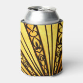 黄色と黒の放射パターン 缶クーラー (缶正面)