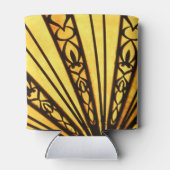 黄色と黒の放射パターン 缶クーラー (裏面)