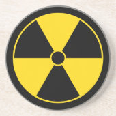 黄色と黒の放射線シンボルコースター コースター (正面)