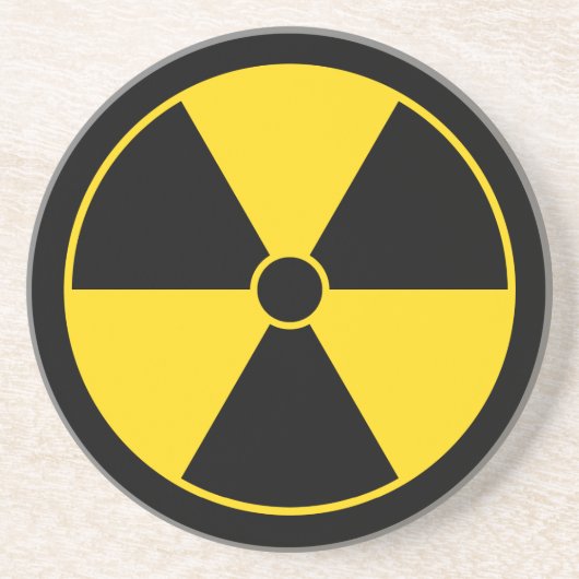 黄色と黒の放射線シンボルコースター コースター (正面)