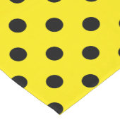 黄色と黒の水玉模様 ショートテーブルランナー (コーナー)