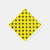 黄色と黒の水玉模様 スタンダードカクテルナプキン (角)