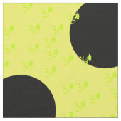 黄色と黒の水玉模様 ファブリック (クローズアップ)