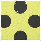 黄色と黒の水玉模様 ファブリック (見本)