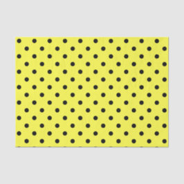 黄色と黒の水玉模様 薄葉紙