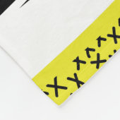 黄色と黒の混合の幾何学的パターン フリースブランケット (角)