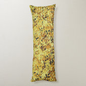 黄色と黒の混合抽象芸術パターンデザイン ボディピロー (裏面 (縦))