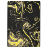 黄色と黒の渦巻き クリップボード (裏面)