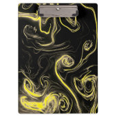 黄色と黒の渦巻き クリップボード (正面)