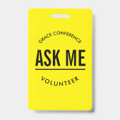 黄色と黒の私のボラン頼ティア バッジ (Back)