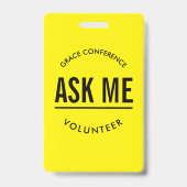 黄色と黒の私のボラン頼ティア バッジ (Front)