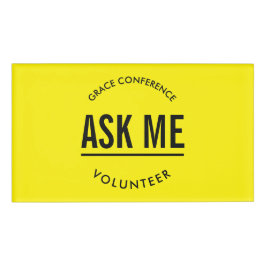 黄色と黒の私のボラン頼ティア 名札