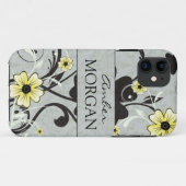 黄色と黒の花柄iPhone 5 カー Case-Mate iPhoneケース (裏面(横))