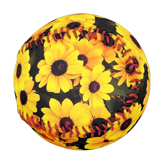 黄色と黒の花 野球ボール (正面右)