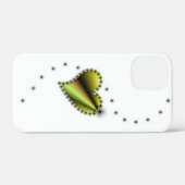 黄色と黒の虹色のハートと星 Case-Mate iPhoneケース (裏面 (横))