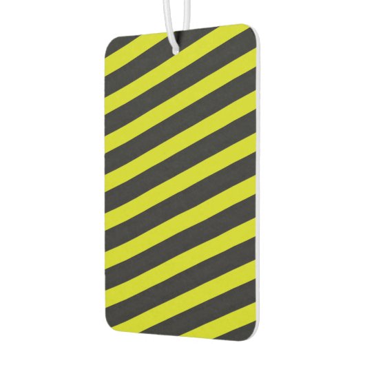 黄色と黒の蜂に似たストライプ模様 カーエアーフレッシュナー (左)