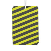 黄色と黒の蜂に似たストライプ模様 カーエアーフレッシュナー (裏面)