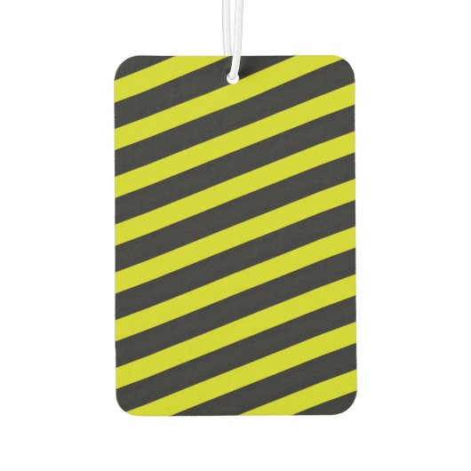 黄色と黒の蜂に似たストライプ模様 カーエアーフレッシュナー (裏面)