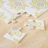 黄色と黒の蜂の巣 ジグソーパズル (側面)