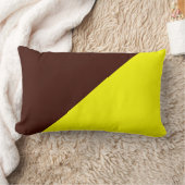 黄色と黒のBeanの色無地のの背景 ランバークッション (ブランケット)