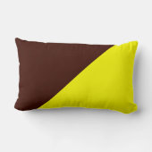 黄色と黒のBeanの色無地のの背景 ランバークッション (裏面)