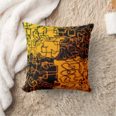 黄色と黒 クッション (ブランケット)