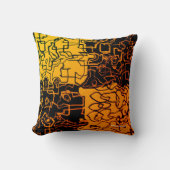 黄色と黒 クッション (正面)