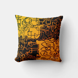 黄色と黒 クッション