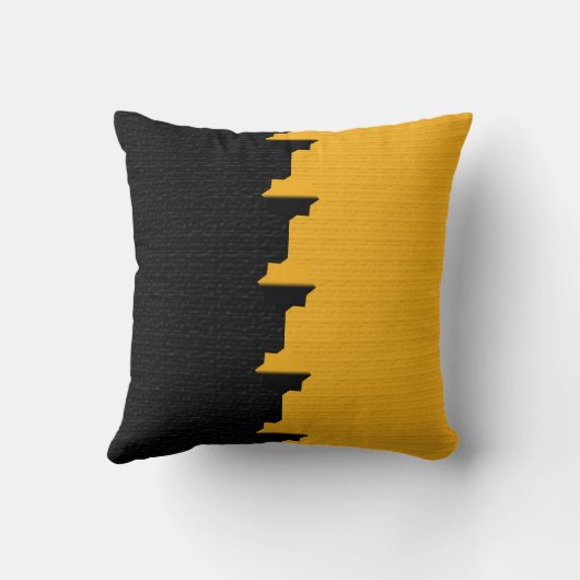 黄色と黒 クッション (裏面)