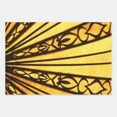 黄色と黒 ラッピングペーパーシート (正面3)