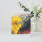 黄色なクロッカスの花 ポストカード (スタンド正面)