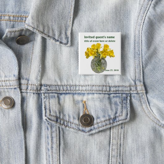 黄色によっては名札が開花します 缶バッジ (インサイチュ)