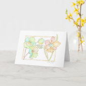 黄色によっては挨拶状が開花します カード (黄色い花)