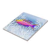 黄色によって斑点を付けられるAnthias礁の魚のタイル タイル (側面)