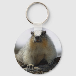 黄色によって膨らまされるMarmot キーホルダー