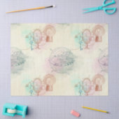 黄色にスチームパンクライト、マイク、ダイヤル 薄葉紙 (クラフト)