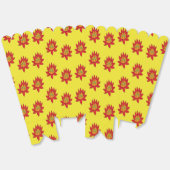 黄色にスパイクオレンジと赤い花 フェイバーボックス (見開き)