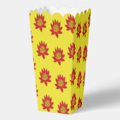 黄色にスパイクオレンジと赤い花 フェイバーボックス (正面)