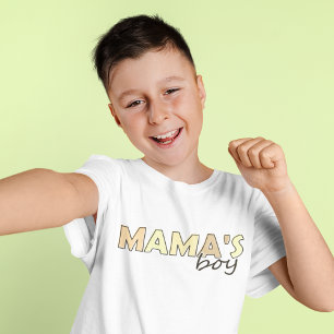 黄色にマッチするママの男の子ボーイのTシャツ Tシャツ