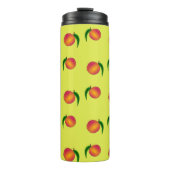 黄色に桃の果実 タンブラー (正面)
