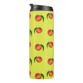 黄色に桃の果実 タンブラー (回転右)