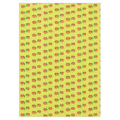 黄色に桃の果実 テーブルクロス (正面)