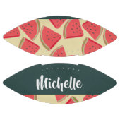 黄色に桃色のスイカ アメリカンフットボール (パネル)