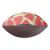 黄色に桃色のスイカ アメリカンフットボール (回転90)
