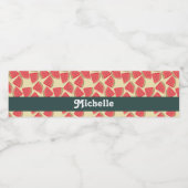 黄色に桃色のスイカ ペットボトルラベル (シングルラベル)