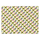 黄色に泳ぐ水中ピンクの人魚 テーブルクロス (正面(横))