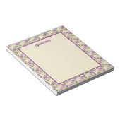 黄色に紫のクワ淡い色のイパーソナライズされたレ ノートパッド (アングル)