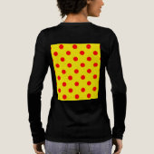 黄色に赤い水玉模様のデザイン トライブレンドTシャツ (背面)