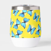 黄色に青い蝶のパターン (正面)